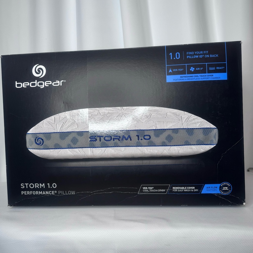 -$40 OFF LIMITED TIME - NIB Bedgear Storm 1.0 Perform.Pillow RETAILS:$200